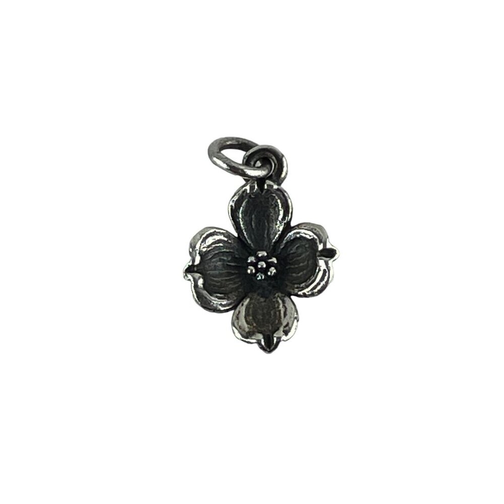 James Avery Dogwood Charm Pendant-Sterling Silver-Uncut Jump Ring-Retired-Very N